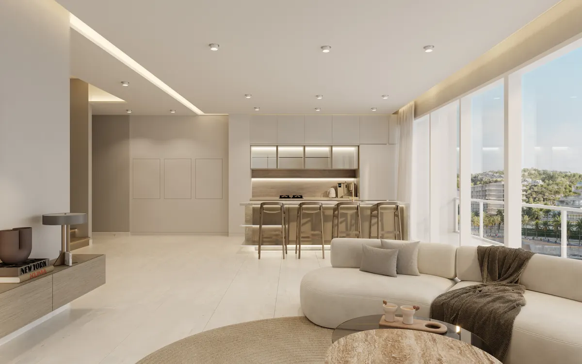 Duplex and sky garden two bedroom, the open living floor