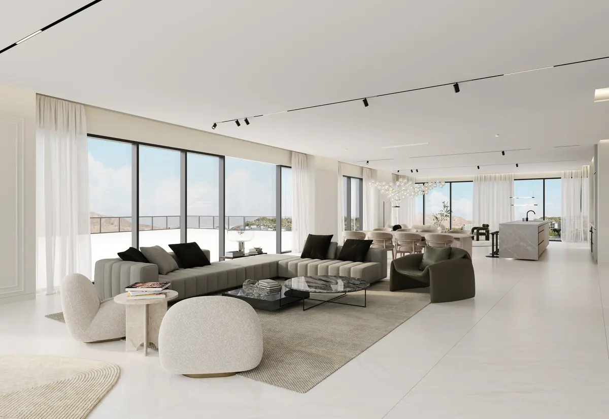 Sky terrace type one, four bedroom, the living room